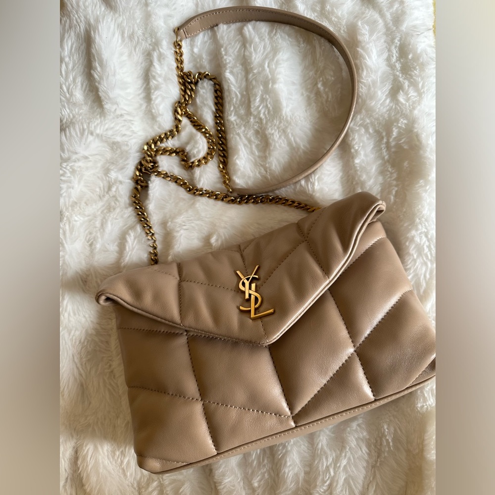 Yves Saint Laurent Beige Quilted Bag